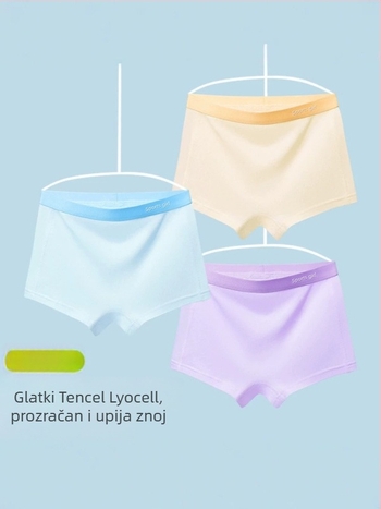 Ljetno donje rublje za djevojčice od Lyocell, antibakterijsko, klasičan kroj, 4 komada, prozračno