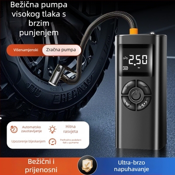 Bežična pumpa za zrak, prijenosna pumpa za gume automobila i bicikla, višefunkcionalna visokotlačna električna pumpa