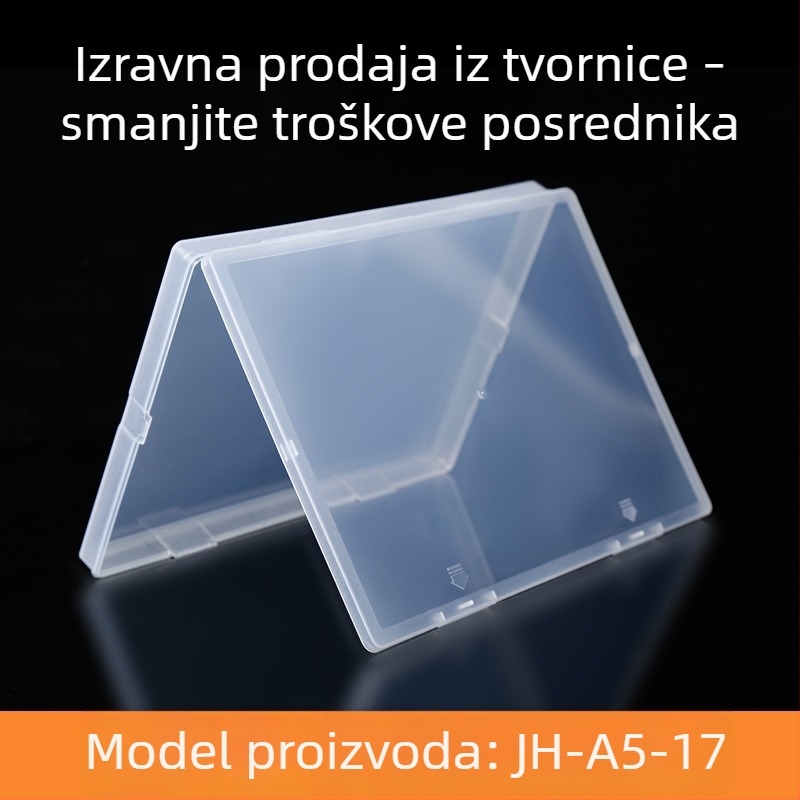 A5 plastična kutija za pakiranje s dodacima, velika ravna kutija, prozirna PP