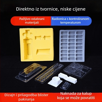 PET blister kutija za kabel za punjač telefona, prozirni blister s preklopljenim rubovima, kartica papira za hardver