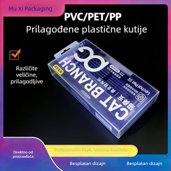 PVC/PET/PP plastična kutija za pakiranje poslastica za kućne ljubimce, u boji tiska, prilagodljiva, s poklopcem, moguć ispis logotipa