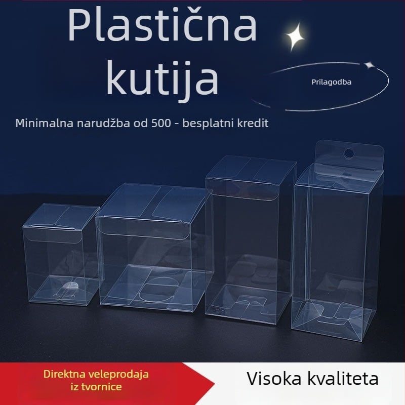 Prilagođena PVC prozirna kutija za pakiranje, mat PP sklopiva kutija, PET kutija za poklon za probiotičnu kavu
