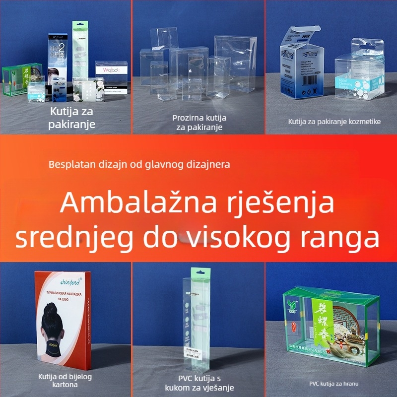 Prilagođena PVC prozirna kutija za pakiranje, mat PP sklopiva kutija, PET kutija za poklon za probiotičnu kavu