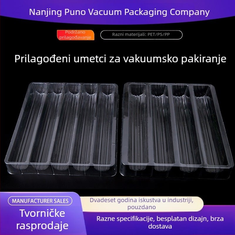 Prozirna blister kutija za dijelove valovite cijevi (PET/PS/PP)