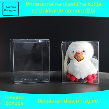 Prozirna PET kutija za pakiranje lutaka, PVC boja tiska, kvadratna kutija