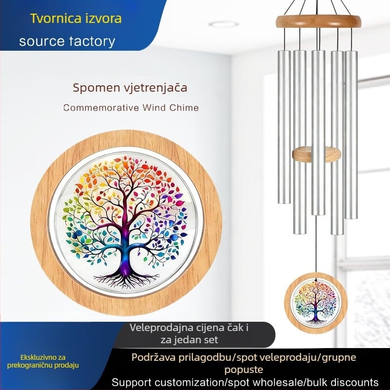 Minimalistički aluminijski zvončići za vrt – dar za spomen i suosjećanje