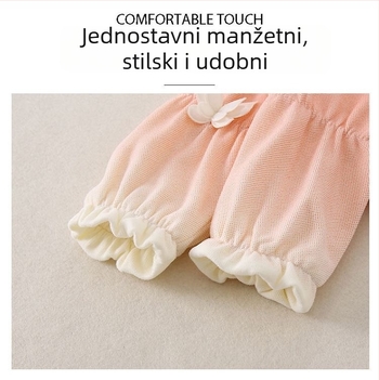 Jesensko bebi pamučna jedinstvena jaknica s motivom leptira za djevojčice, 0–80 cm, dugi rukavi, pulover stil