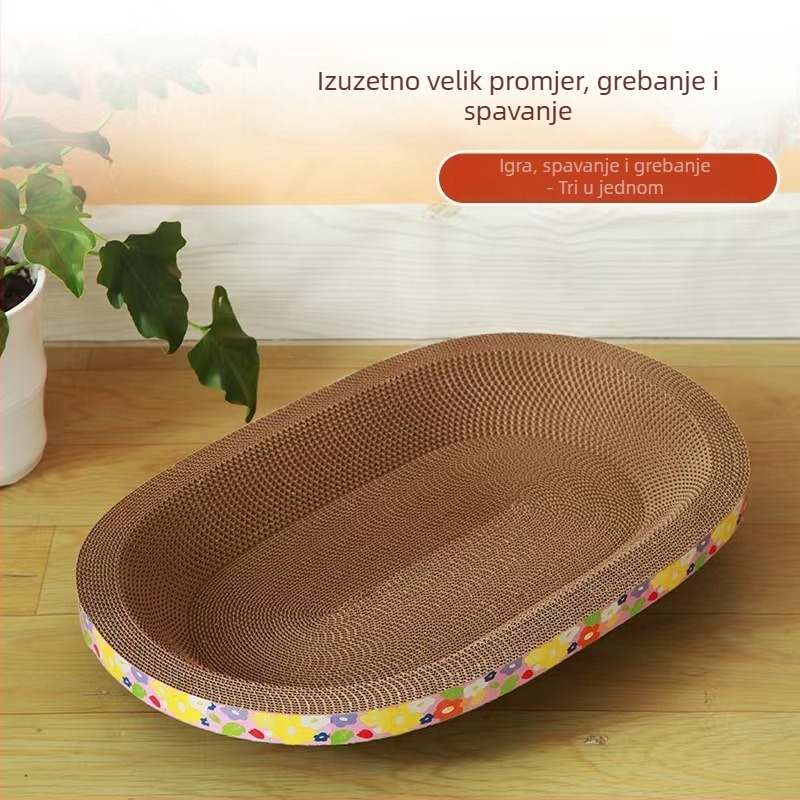 Daska za grebanje mačaka, zdjele oblik kartona s valovitom površinom, visokog stupnja, igračka za mačke