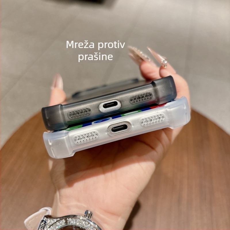 Magnetična futrola s četiri ugla zračnih jastuka, otpornost na padove, mat završna obrada, za iPhone 17 Pro Max i iPhone 16