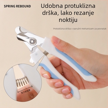 Klešta za nokte od nehrđajućeg čelika s pilnikom, kliješta za kućne ljubimce, za male i velike pse