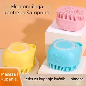Silikonska četka za kupanje pasa – masažna četka za kućne ljubimce