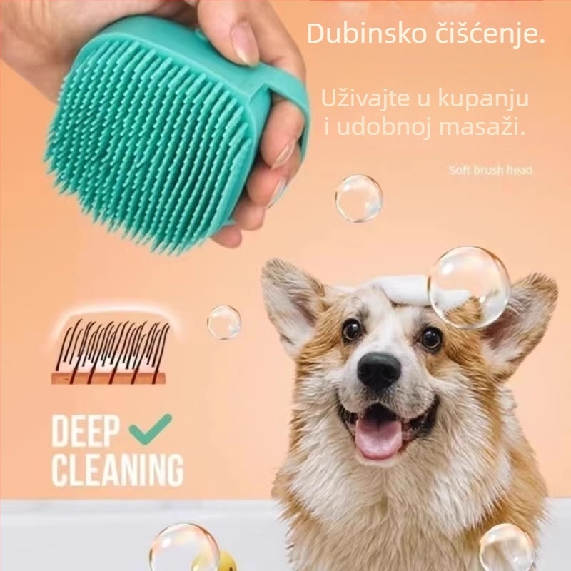 Silikonska četka za kupanje pasa – masažna četka za kućne ljubimce