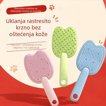 Silikonska četka za kupanje kućnih ljubimaca, mačke i psi, četka za njegu i čišćenje, alat za uklanjanje dlaka, četka za kupanje