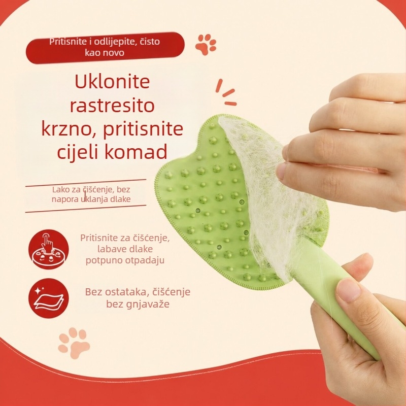 Silikonska četka za kupanje kućnih ljubimaca, mačke i psi, četka za njegu i čišćenje, alat za uklanjanje dlaka, četka za kupanje