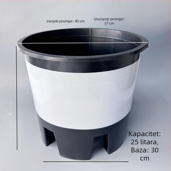 Lonac za borovnice, 30 L, velik promjer, čvrsta konstrukcija za kontrolu korijena; pogodan za jagode, voćke, balkon i uzgoj povrća.