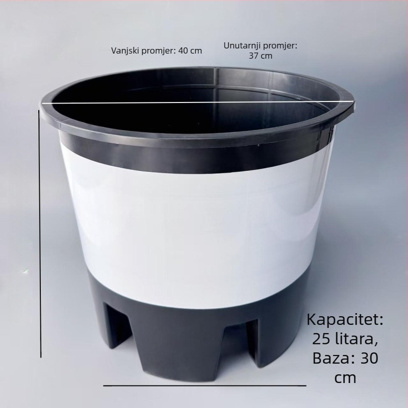 Lonac za borovnice, 30 L, velik promjer, čvrsta konstrukcija za kontrolu korijena; pogodan za jagode, voćke, balkon i uzgoj povrća.