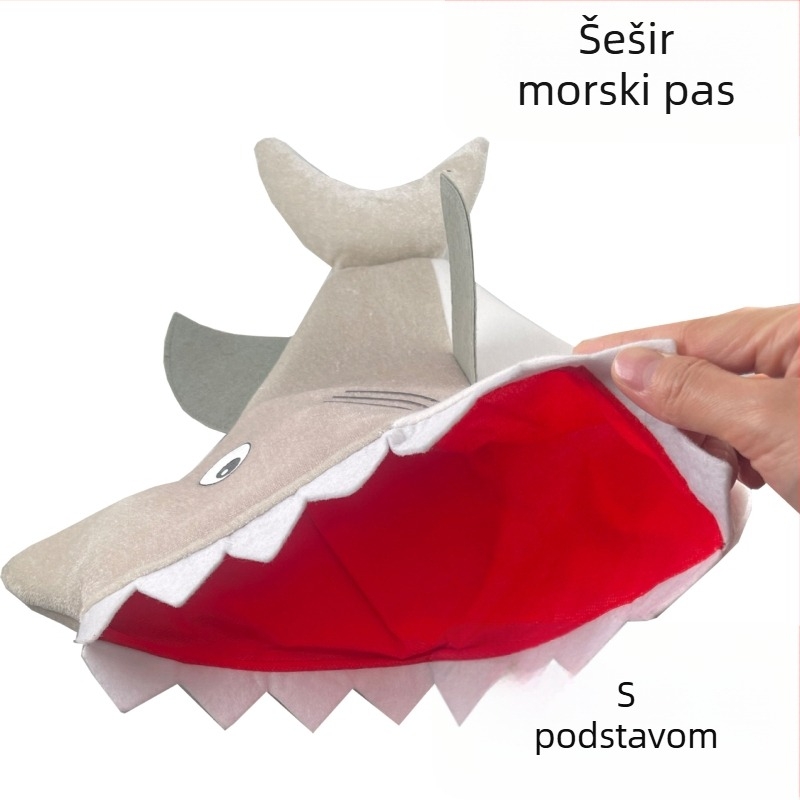 Slatka pliš kapa s glavom morskog psa — rekvizit za fotografije, kostim dodaci
