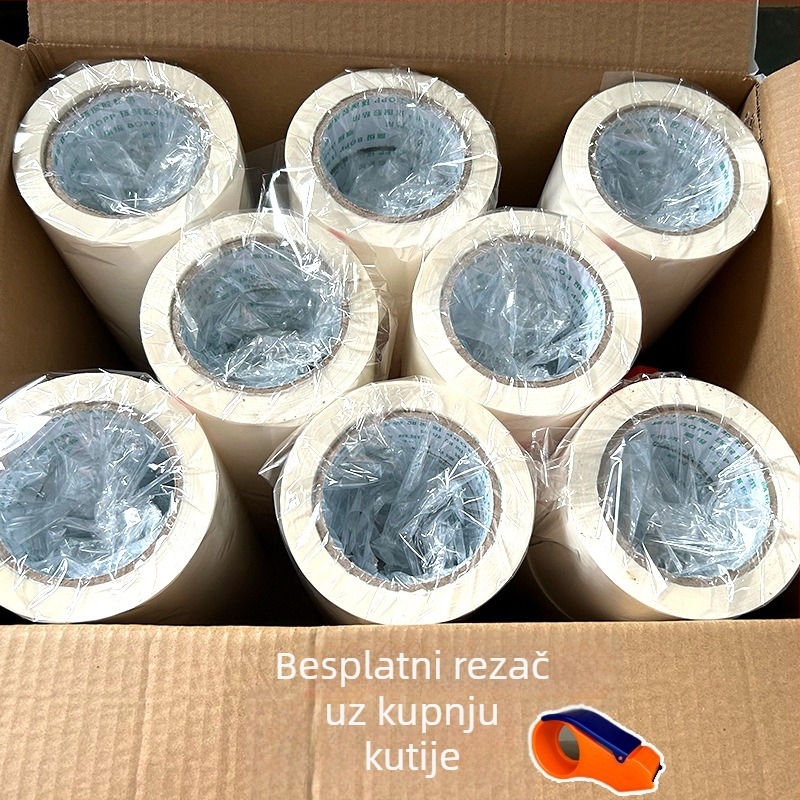 Mliječnobijela traka za pakiranje, širine 4,2/4,8/6 cm, neprozurna, velika rola