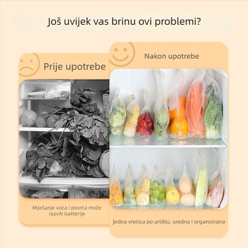Torbe za čuvanje hrane, debeli, s automatskim zatvaranjem za hladnjak i zamrzivač