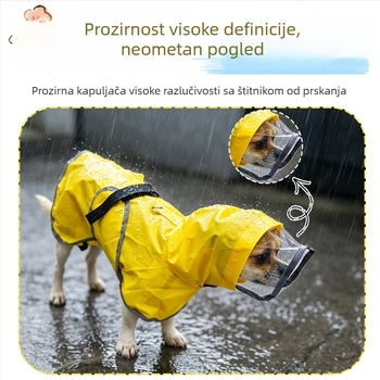 Potpuno vodootporna kišna jakna za pse s maskom za lice za corgi, shiba inu i francuskog buldoga - odijelo za kišu tijekom šetnji.
