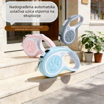 Proširiva pseća uzica s zaštitom od bijega i šoka, automatsko produženje za male i srednje pse