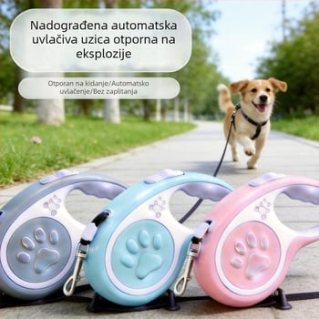 Proširiva pseća uzica s zaštitom od bijega i šoka, automatsko produženje za male i srednje pse