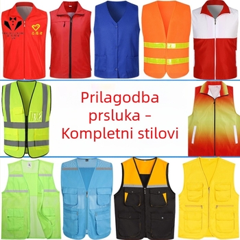 Prilagođeni mrežasti prsluk za volontere s ispisom logotipa, reflektirajući reklamni prsluk s vezenjem