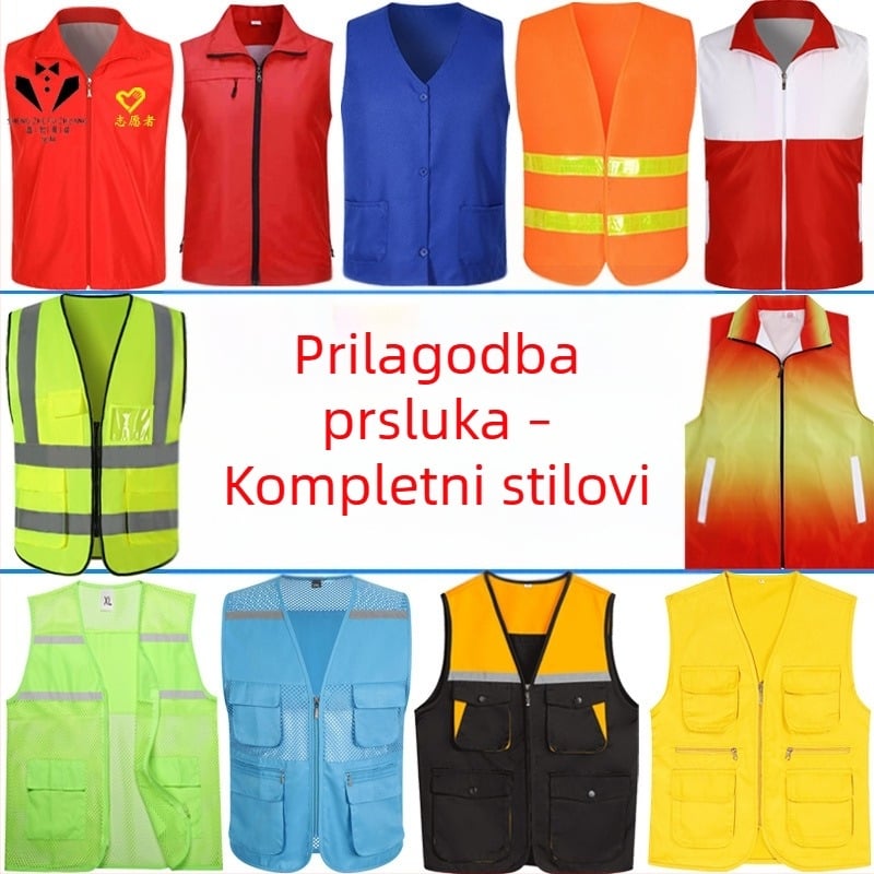 Prilagođeni mrežasti prsluk za volontere s ispisom logotipa, reflektirajući reklamni prsluk s vezenjem