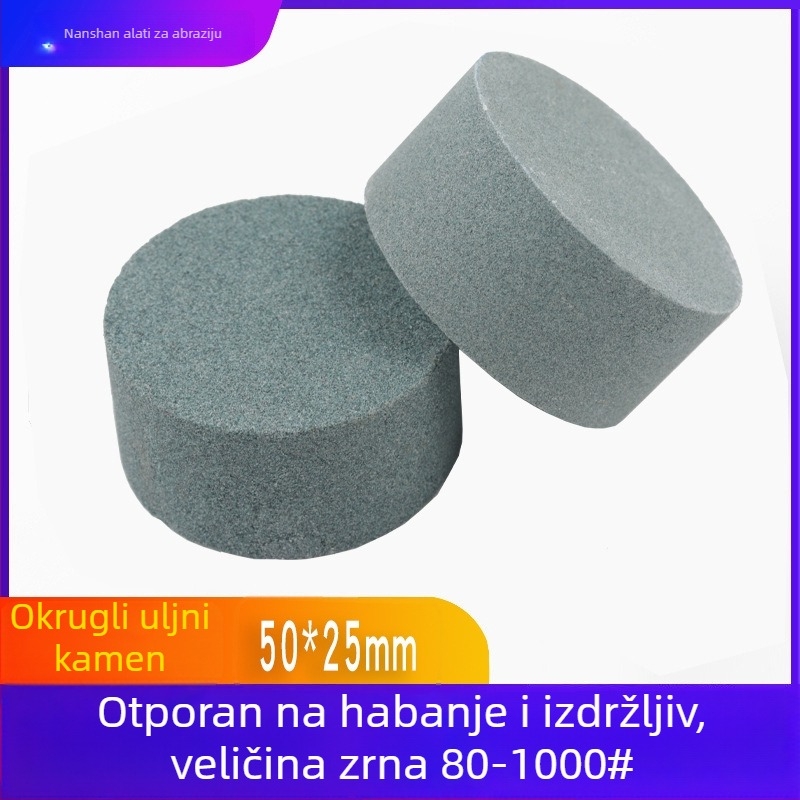 Zelena silicij-karbid abrazivna kamena cilindrična, 50x25 mm, za poliranje i brušenje nefrita