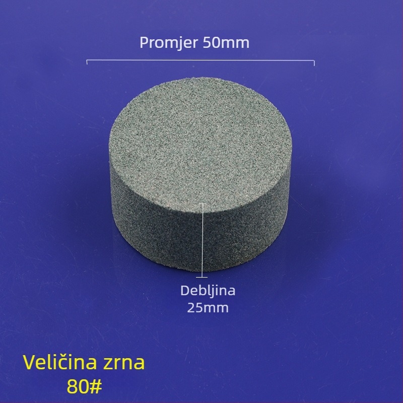 Zelena silicij-karbid abrazivna kamena cilindrična, 50x25 mm, za poliranje i brušenje nefrita