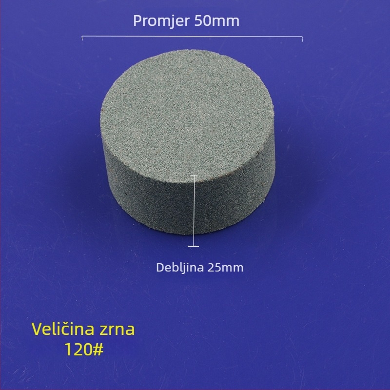 Zelena silicij-karbid abrazivna kamena cilindrična, 50x25 mm, za poliranje i brušenje nefrita