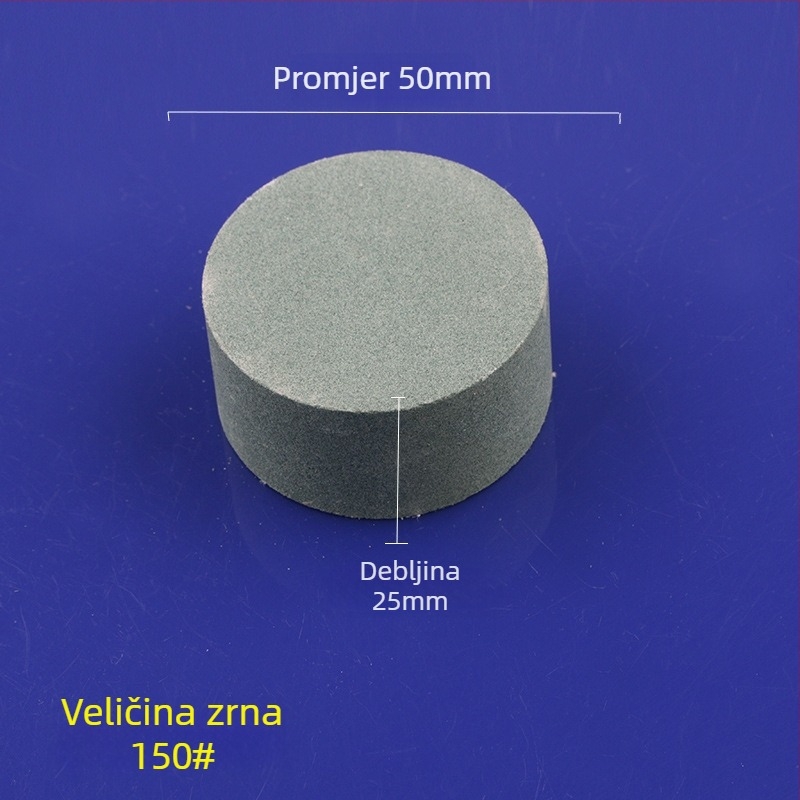 Zelena silicij-karbid abrazivna kamena cilindrična, 50x25 mm, za poliranje i brušenje nefrita