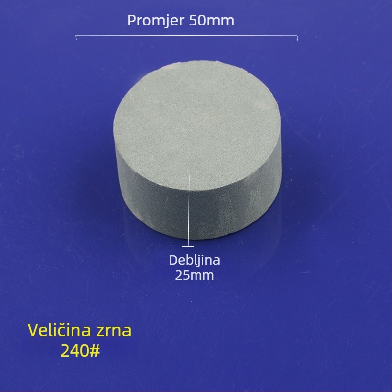 Zelena silicij-karbid abrazivna kamena cilindrična, 50x25 mm, za poliranje i brušenje nefrita