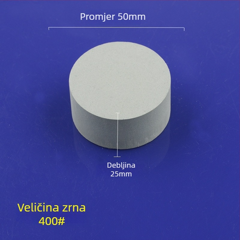 Zelena silicij-karbid abrazivna kamena cilindrična, 50x25 mm, za poliranje i brušenje nefrita