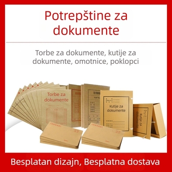 Dokument torba od kraft papira s logom, bijela kraft papir torba za dokumente, prilagođeni kuverta stil