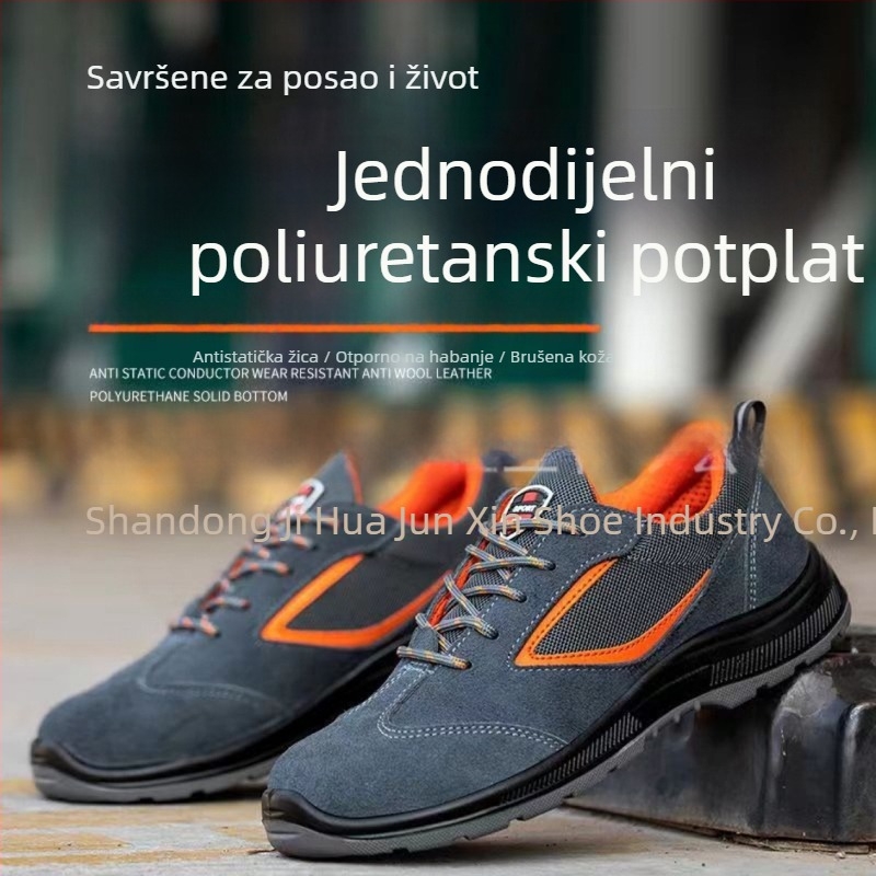 Antistatične sigurnosne cipele s čeličnim prstom, prozračna i otporna na habanje, za muškarce, nacionalni standard, Old Yellow Bull