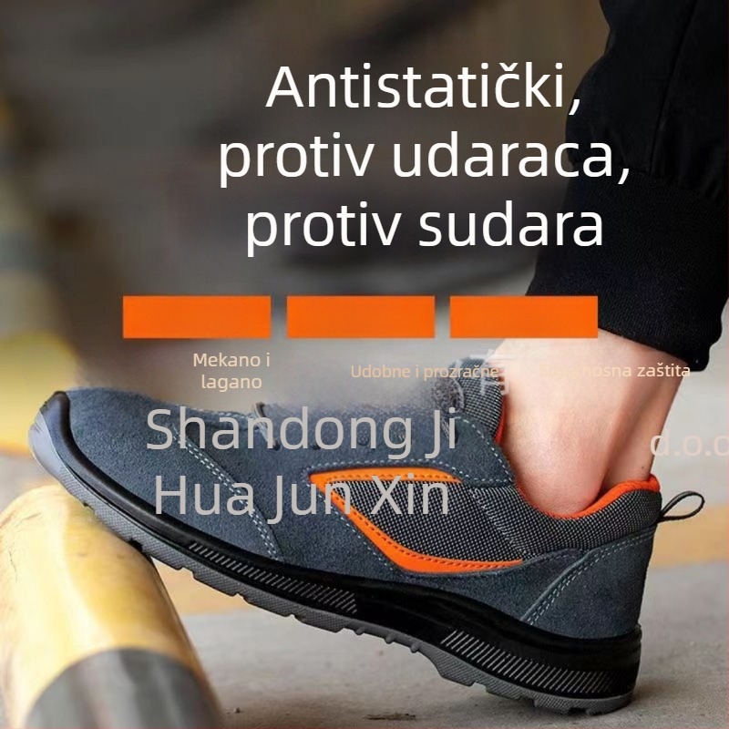 Antistatične sigurnosne cipele s čeličnim prstom, prozračna i otporna na habanje, za muškarce, nacionalni standard, Old Yellow Bull