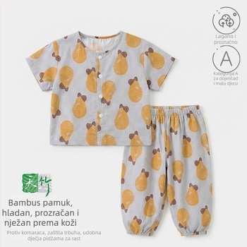 Dvije komade ljetni pidžama set za djecu 0–3 godine, kratki rukav, unisex, crtani print