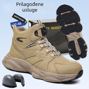 Prilagođene zaštitne cipele s visokim gležnjem, otporne na udarce i probijanje, mikrovlakno, udobne i izdržljive, protuklizne podloge, radne cipele za muškarce