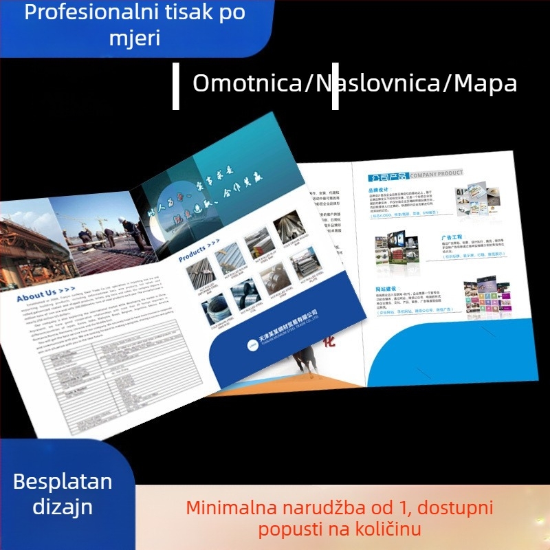 Prilagođene kuverte za ugovanske dokumente, tiskani tender dokumenti, A4 korice, mape za izvještaje o liječničkim pregledima s umetnutim stranicama