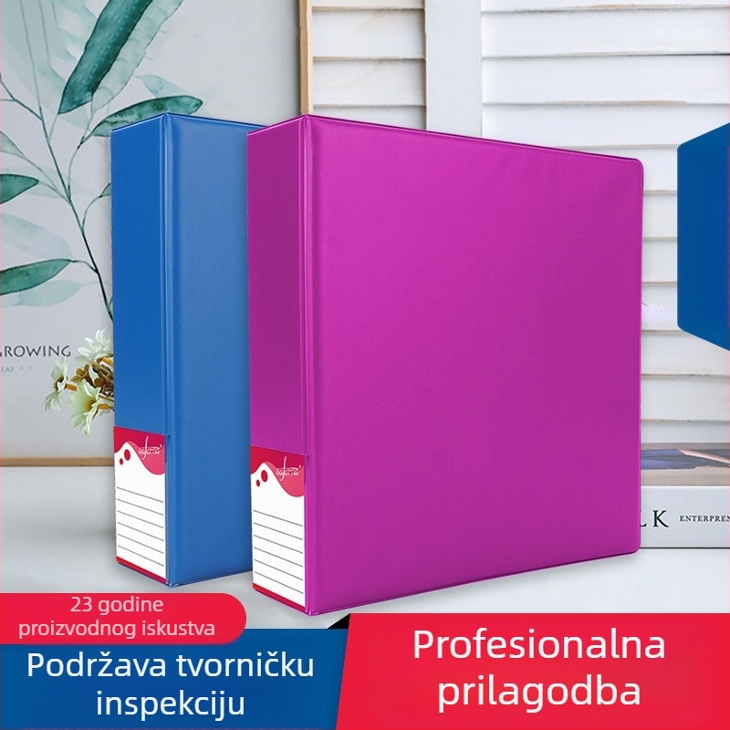 Prilagodljiva A4 PVC mapa s džepovima na tri strane, D-tip, za rupe 2/3/4