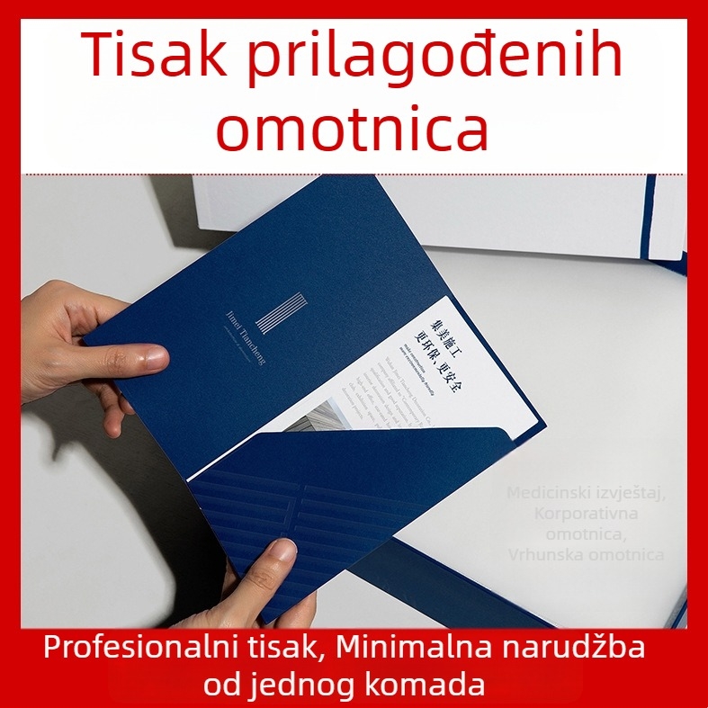 A4 prilagođena korica: korice za izložbu i ugovor, papirnati folder, korica za album, otisak zlatnom folijom, tvrdi uvez