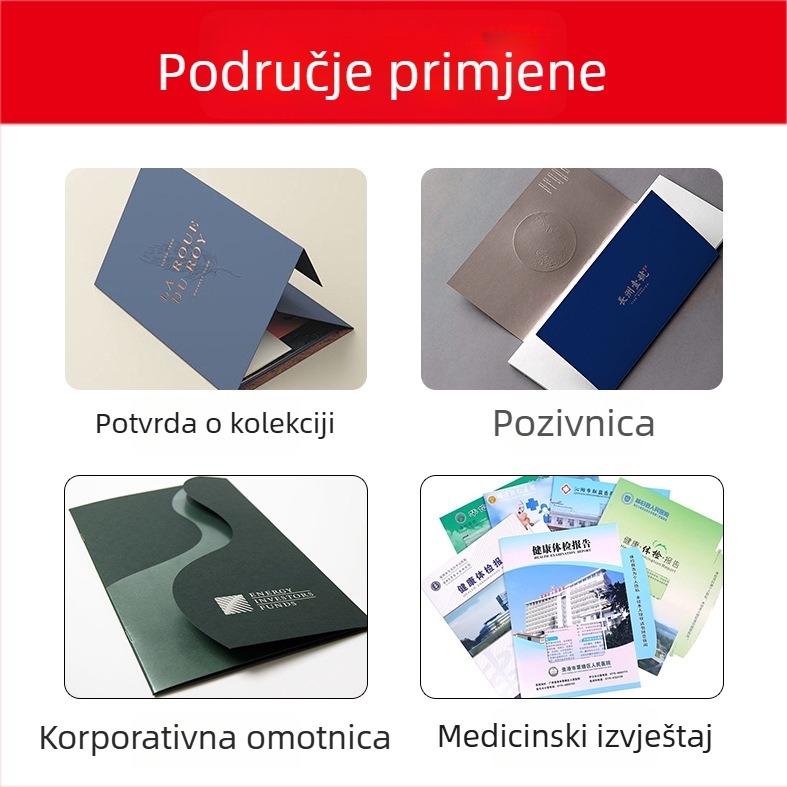 A4 prilagođena korica: korice za izložbu i ugovor, papirnati folder, korica za album, otisak zlatnom folijom, tvrdi uvez