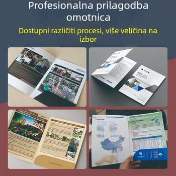 A4 kovert za ugovor od kraft papira sa bojom mape, umetkom za jednu stranicu i tiskom naslovnice natječaja