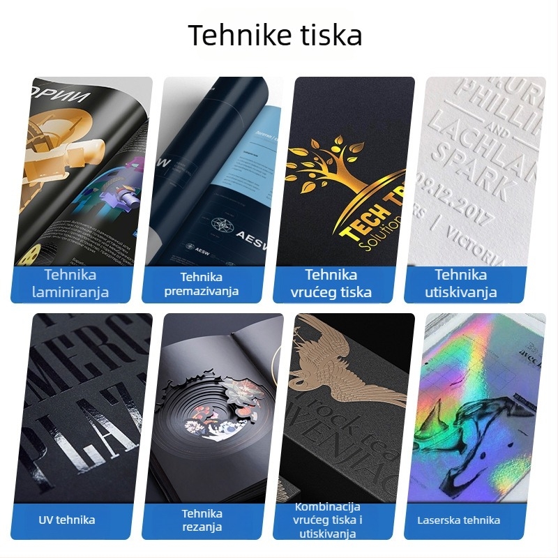 Prilagođena tiskarska omotnica s trodijelnom brošurou za poslovne pozivnice i mapu za dokumente