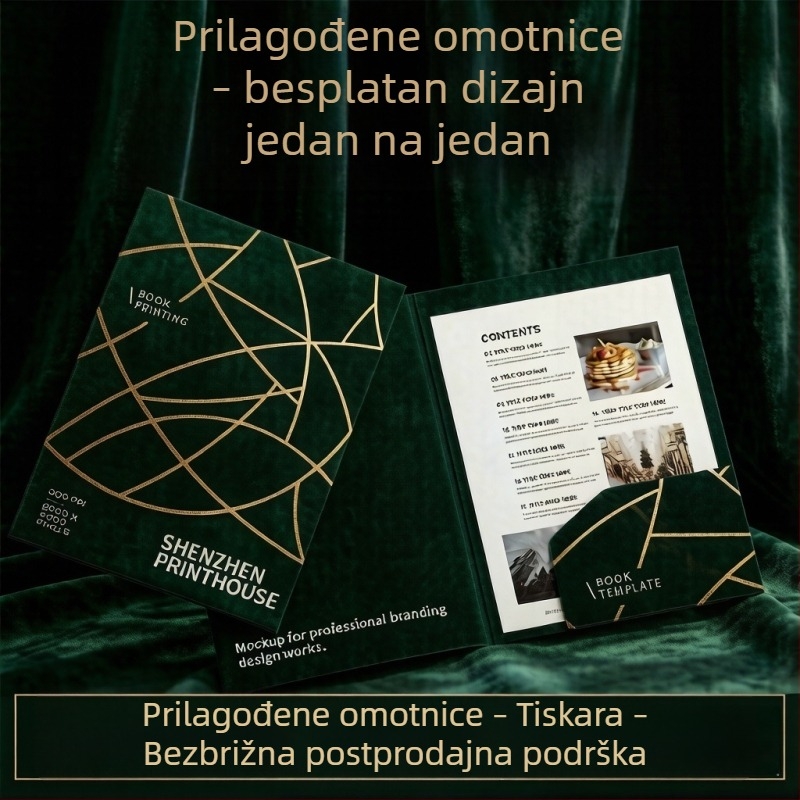 Prilagođeni otisci korica za fascikle i knjige, dizajn korica, trake za struk i pečati