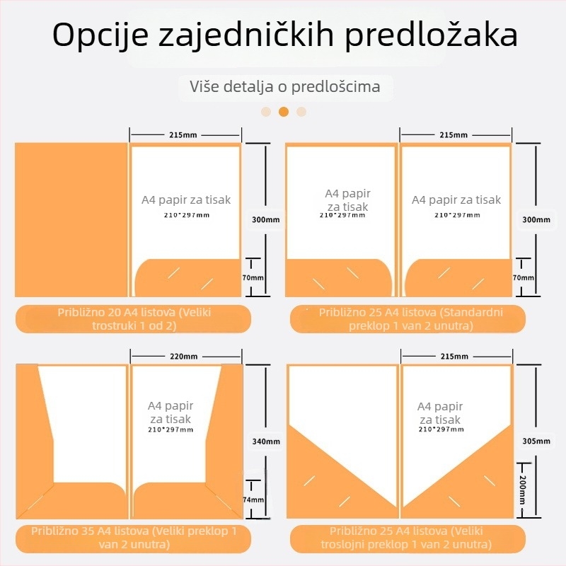 Prilagođena A4 mapa s zlatnom folijom na naslovnici za korporativne ugovore, mapa za dokumente i prilagodba pečata.