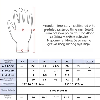 Rukavice za građevinarstvo: otporne na trošenje, zaštita od rezanja i probijanja, HPPE PU, razina 5, razina D, protuklizne