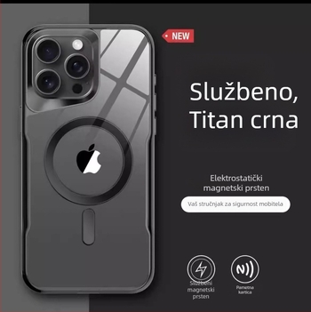 Magnetska zaštitna futrola za iPhone – prozirna, tanak profil
