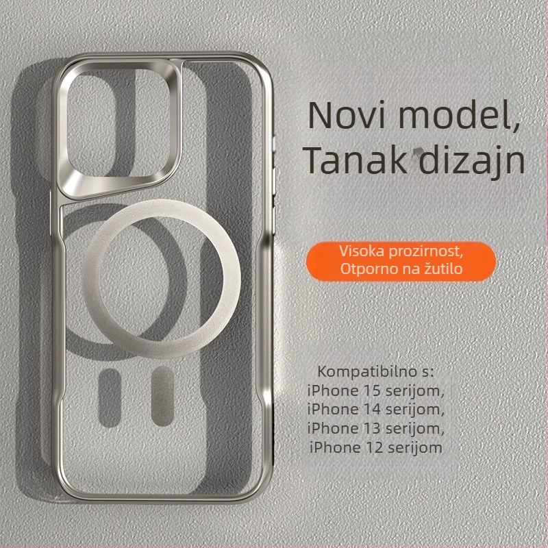 Magnetska zaštitna futrola za iPhone – prozirna, tanak profil
